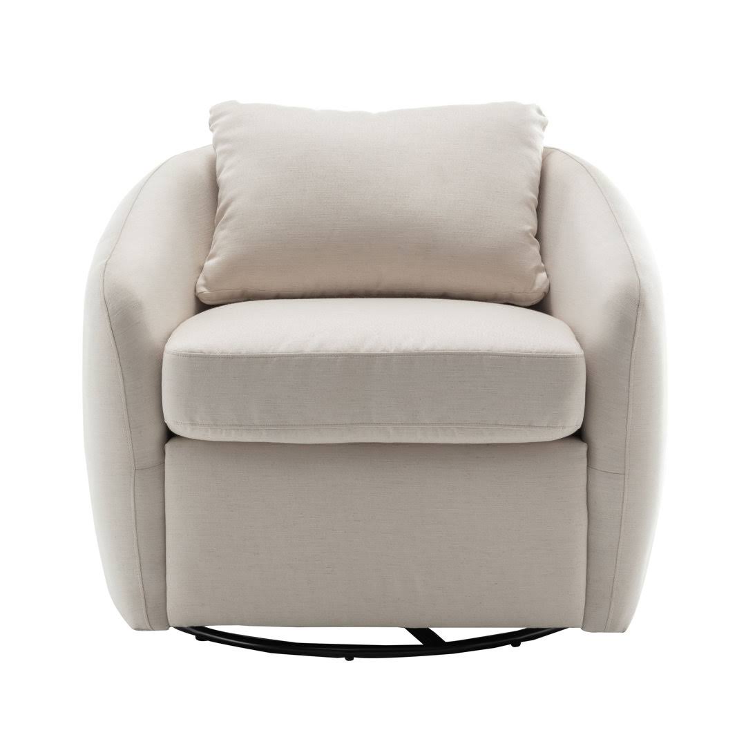 Balvir Upholstered Swivel Barrel Chair Wade Logan Upholstery