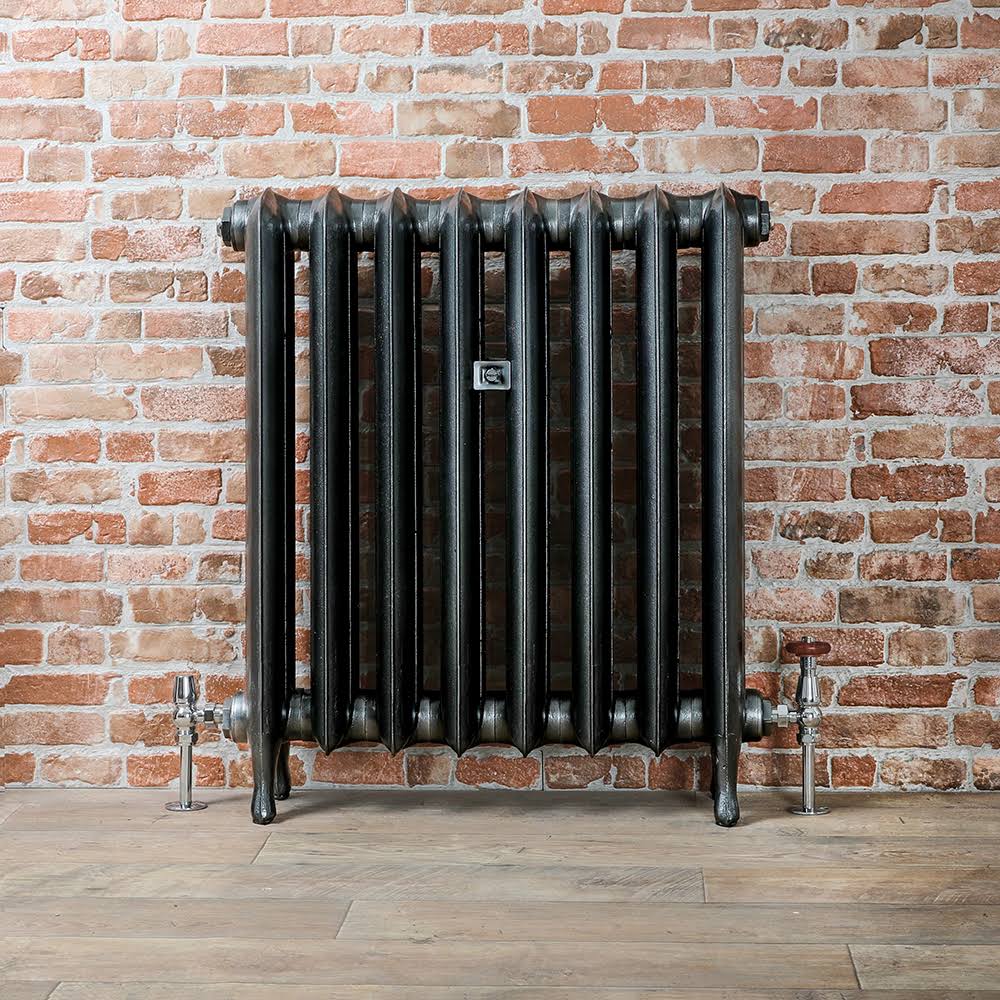 Authentic Cast Iron Radiators - Copper Horizontal Heating - 4 Column, 8 Sections - European Home Radiator - Traditional 30 High - Hudson Reed Tamara