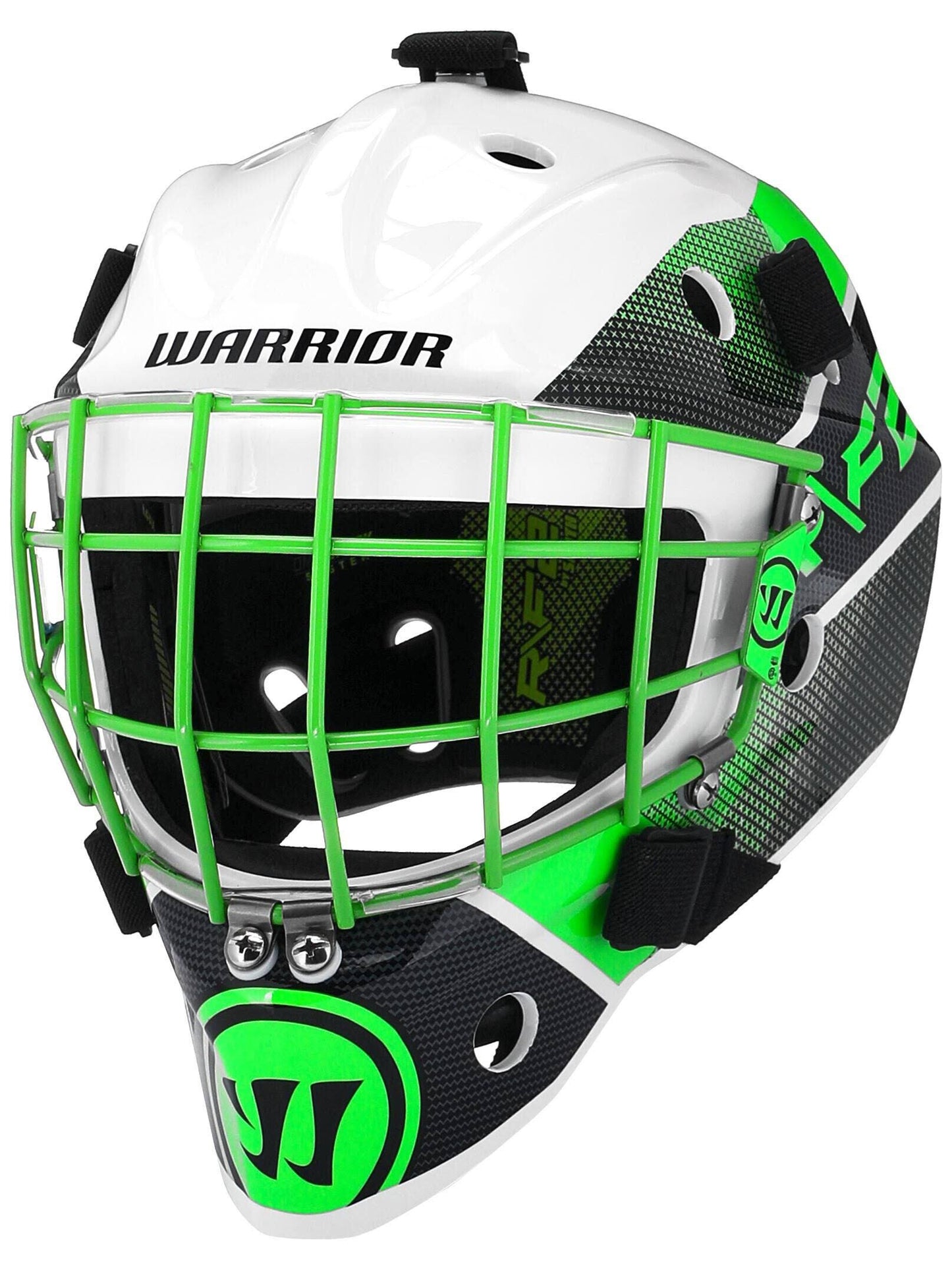 Warrior F2E Certified Square Bar Youth Ice Hockey Goalie Mask Green