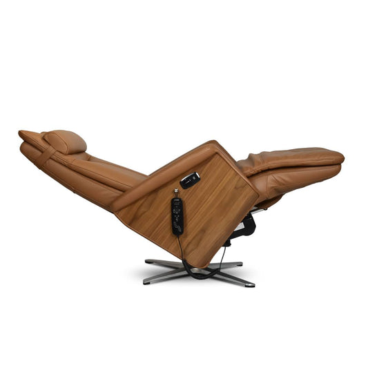 Svago Swivel - Zero Gravity Swivel Recliner - Svago.com Toffee + Walnut / Standard Warranty: 1 Year In-Home Service & 2 Years Parts