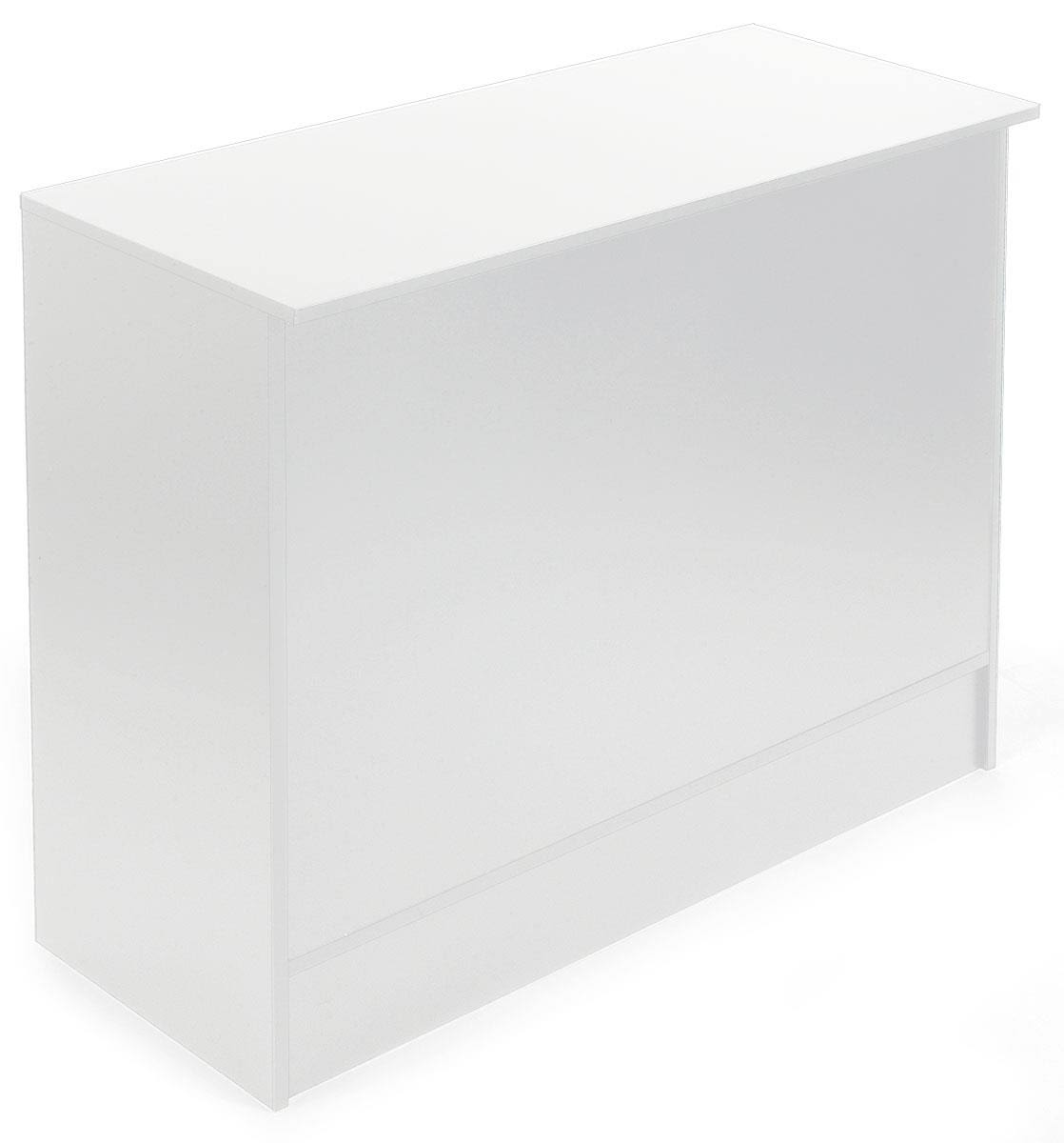 48 White Store Counter w/ 3 Adjustable Shelves