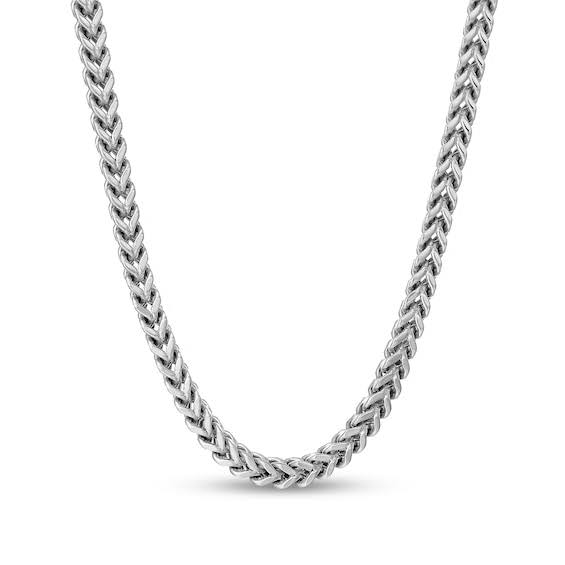 Zales Mens 6.5mm Foxtail Chain Necklace in Stainless Steel