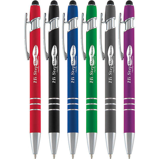 50 Custom Logo Stylus Pens Ultima Softex Stylus Pens Bulk Imprinted Promotional Products Stylus Pens by Amsterdam Printing