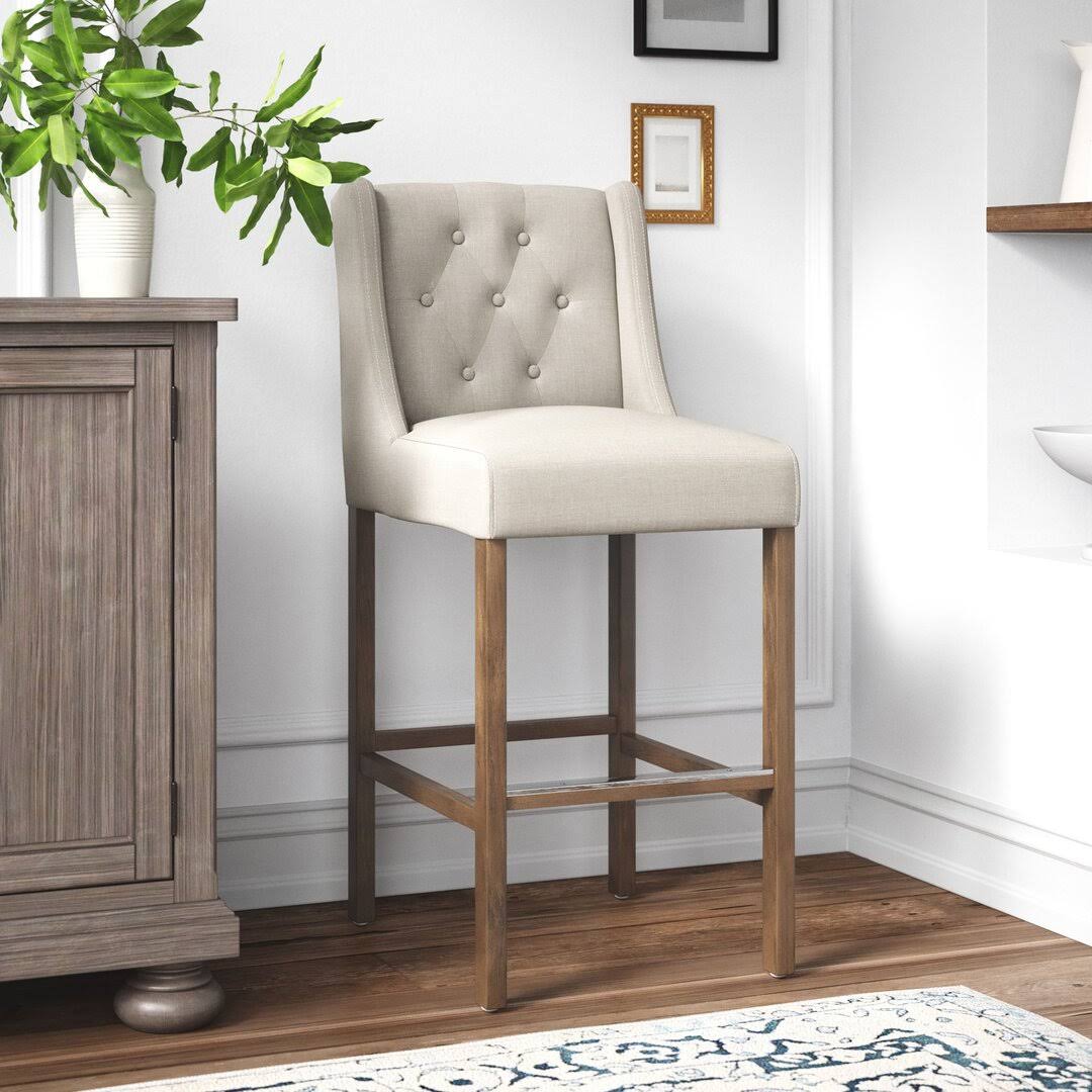 Avah Bar & Counter Stool Kelly Clarkson Home Upholstery: French Beige, Seat Height: Bar Stool (30 Seat Height)