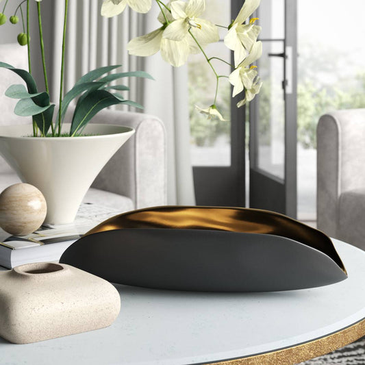 Swaffham Vessel Black/Gold Willa Arlo Interiors