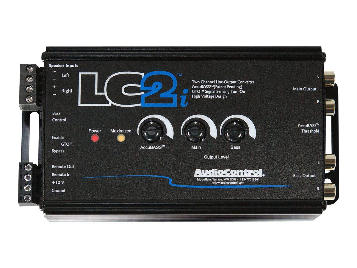 AudioControl LC2i 2 Channel Line Out Converter with Accubass and Subwoofer Control ACR-1 Dash Remote