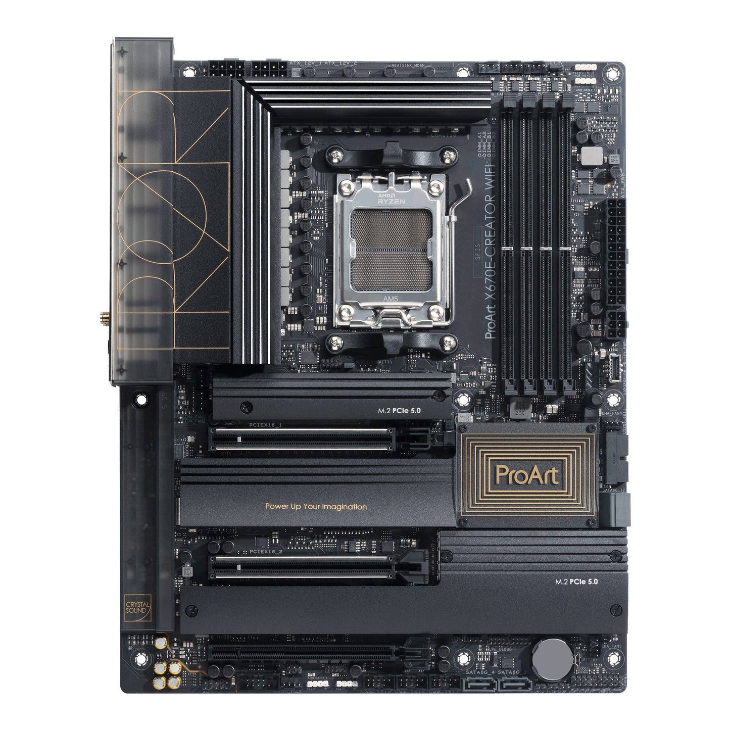 Asus ProArt X670E-CREATOR WiFi 6E Socket AM5 (LGA 1718) Ryzen 7000 ATX Content Creator Motherboard (PCIe 5.0, Ddr5, 16+2 Power Stages, USB4, 10GB & 2.