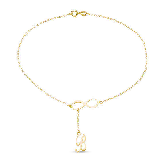 Zales Initial Drop Infinity Anklet