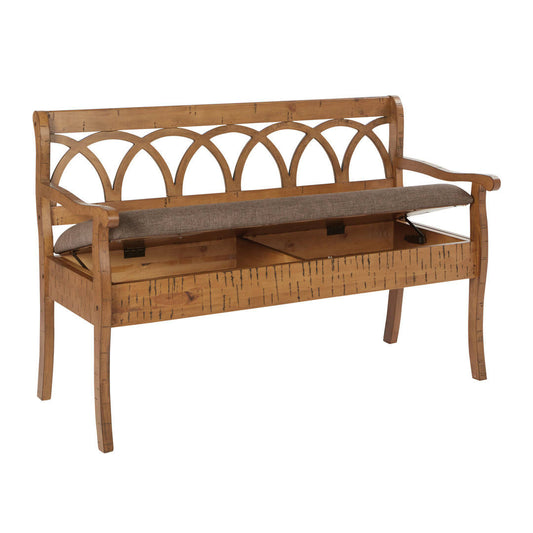 Bianchi Wood Flip Top Storage Bench Loon Peak