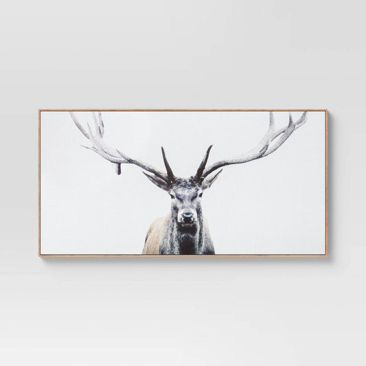 Threshold 47 x 24 Deer Framed Wall Canvas