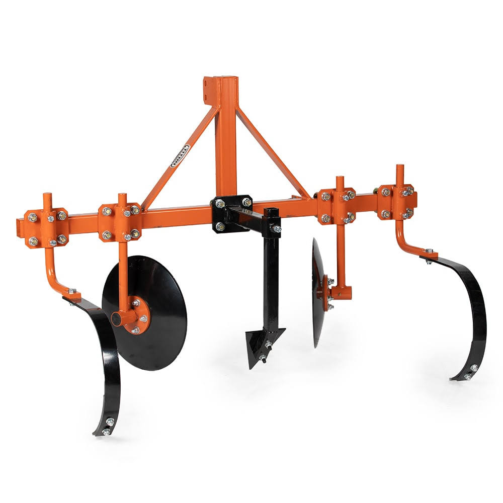 Titan Attachments Orange 60 inch Adjustable Disc Bedder, Category 1, 3 Point Quick Hitch Compatible