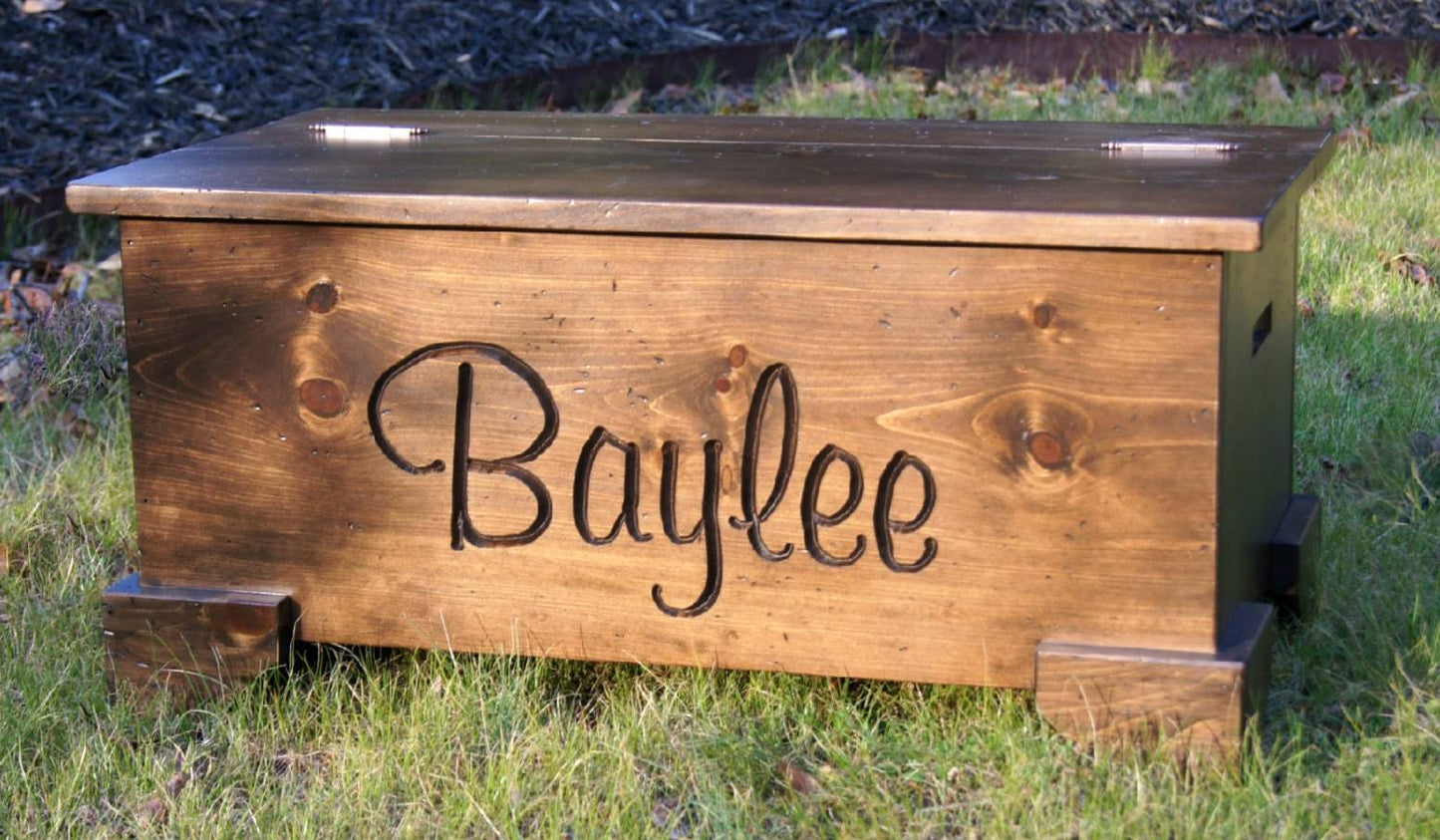 Toy Chest/Toy Box/Personalized/Baby Gift/Pet Storage/Christmas Gift/Birthday Gift/Hand Carved/Ship lap/Farm House/Memory Keeper/Made in USA