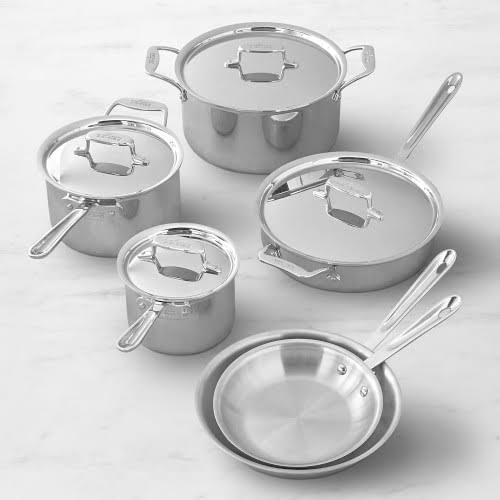 All-Clad D5 Stainless-Steel 10-Piece Cookware Set | Williams Sonoma