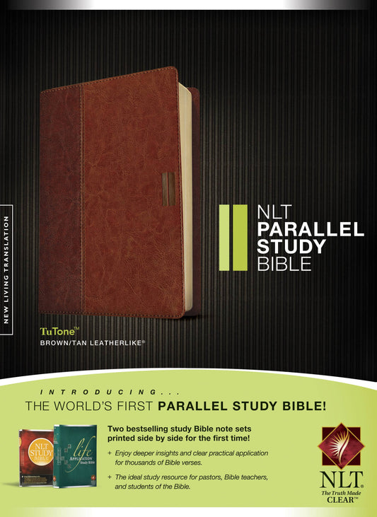 Tyndale House Publishers NLT Parallel Study Bible - Brown & Tan Tutone