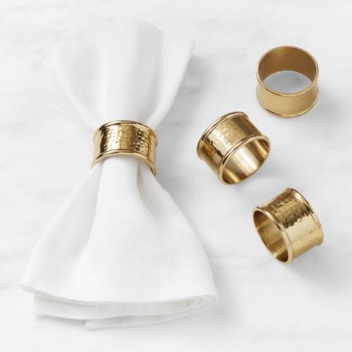 williams-sonoma Antique Brass Napkin Rings