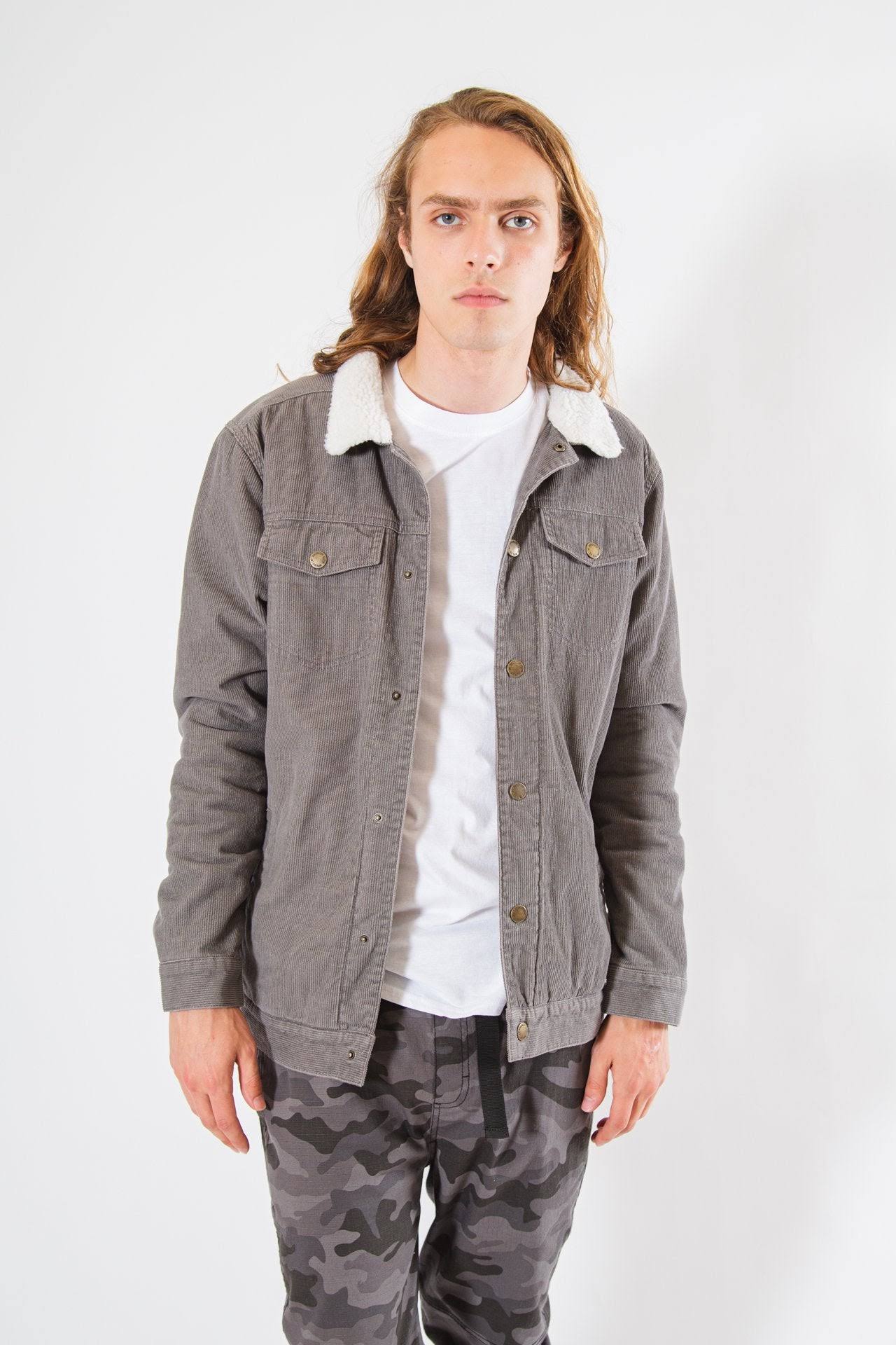 Brooklyn Cloth Jackets & Coats Trademark Corduroy Sherpa Lined Trucker Jacket