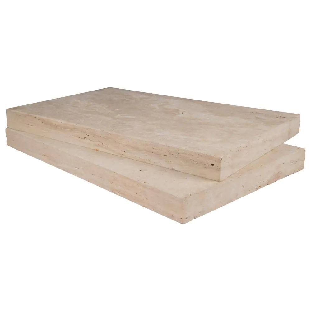 Tuscany Beige 2 in. x 16 in. x 24 in. Travertine Pool Coping (2.67 Sq.