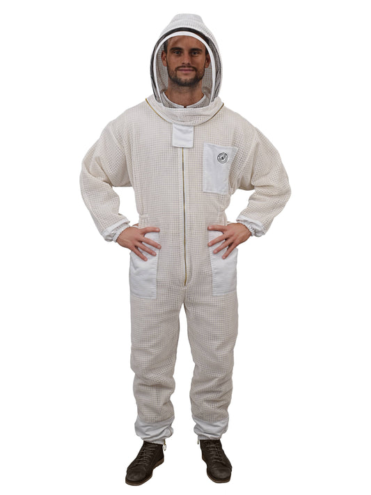 Ventilated Beekeeping Suit with Round Veil