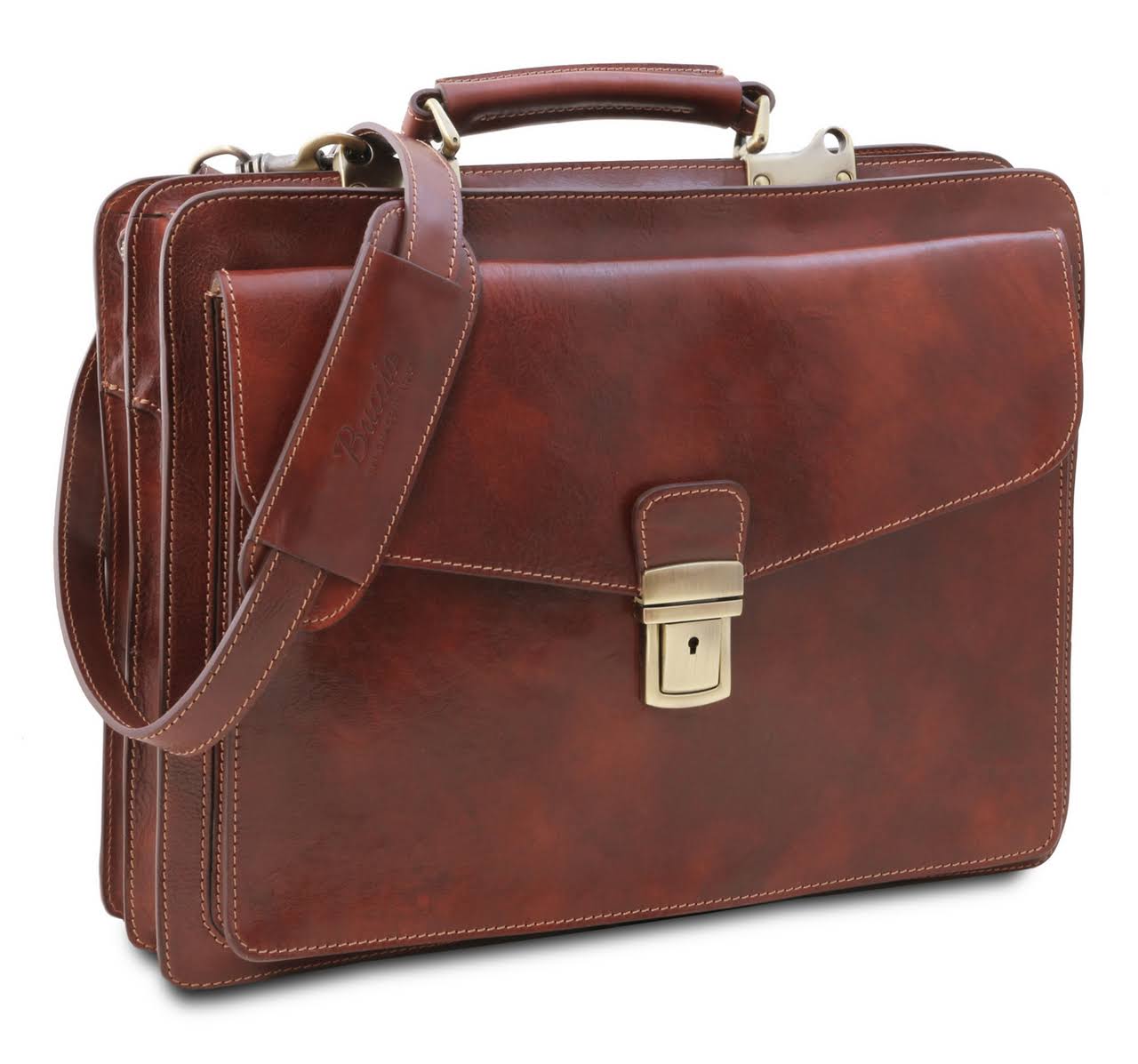 Buccio Veneto Italian Leather Briefcase