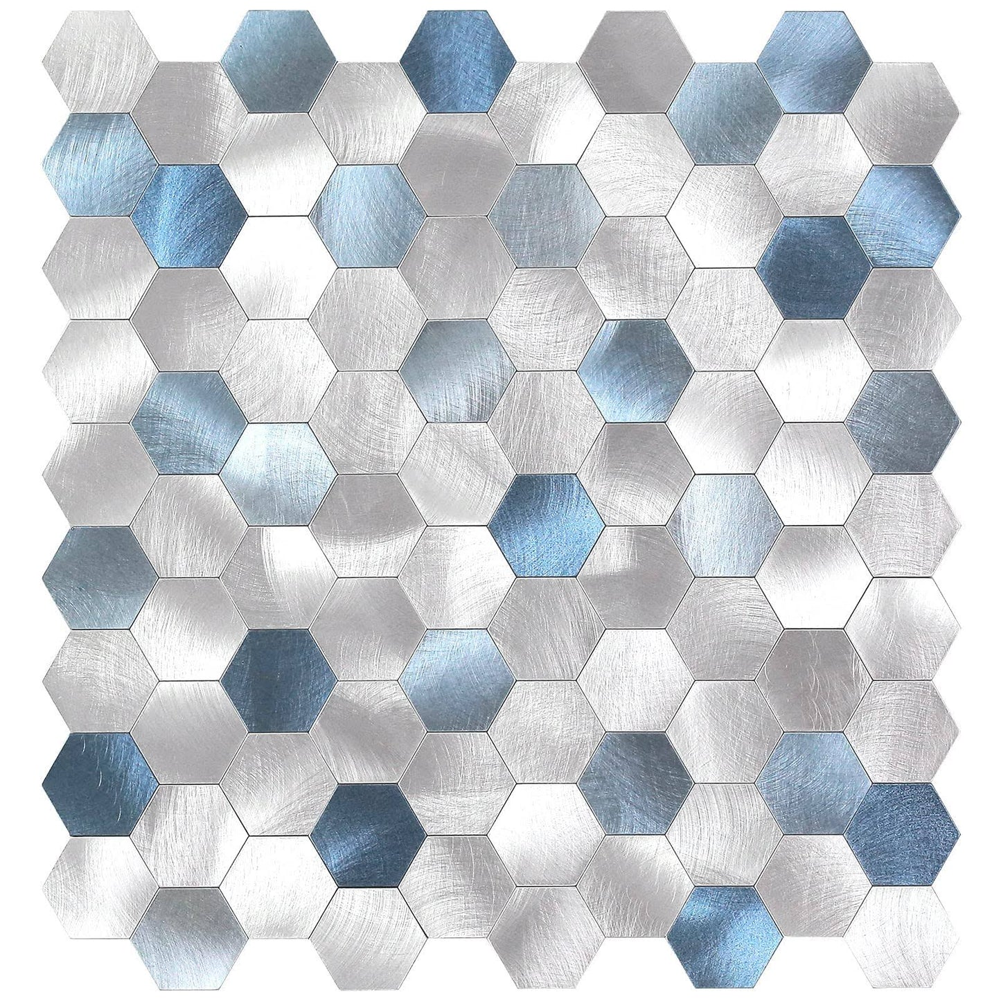 BeNice Peel and Stick Backsplash for Kitchen Hexagon Tiles,Adhesive Backsplash for Kitchen Adhesive Wall Tiles Peel and Stick Metal Tile 3D Tile