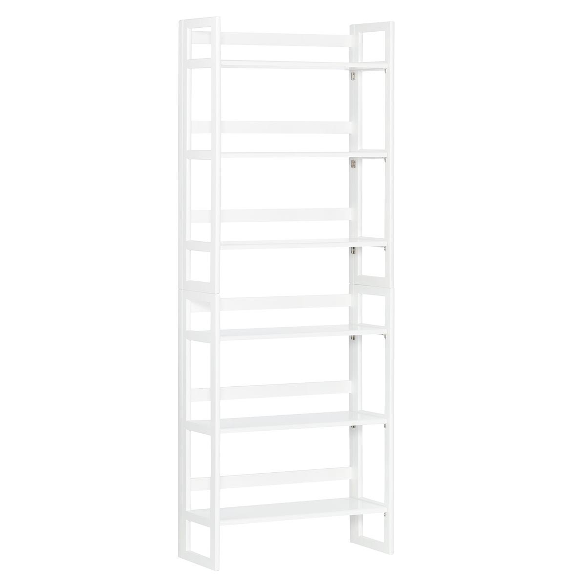 The Container Store Solid Wood Stackable Folding White