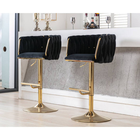 Swivel Adjustable Height Bar Stool Everly Quinn Pack