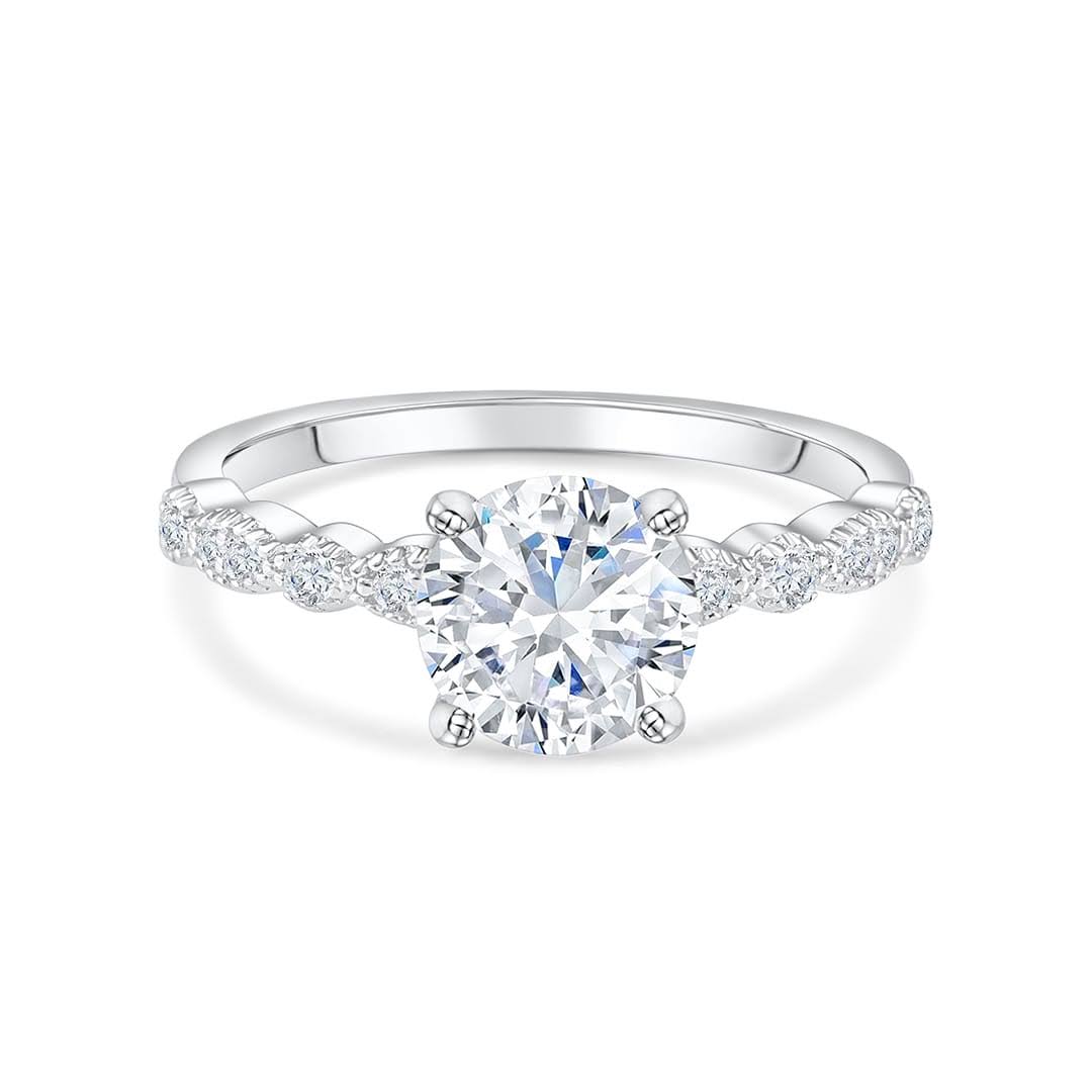 The Sofia Vintage Round Cut Engagement Ring