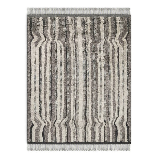 Benjamin Hand Knotted Natural/Black Area Rug AllModern Rug Size: Rectangle 2 x 3