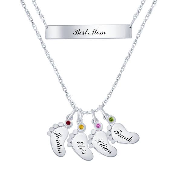 Birthstone Family & Mothers Layered Mothers Necklace