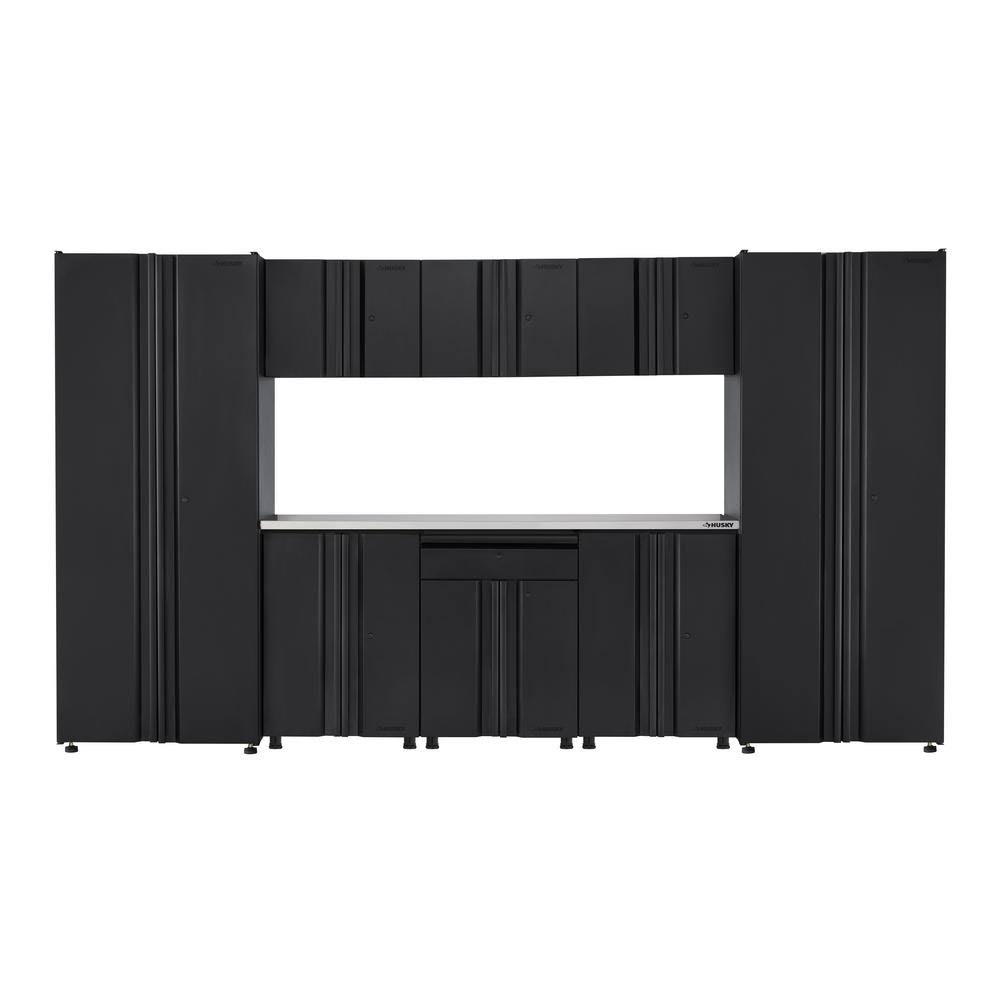 9-Piece Regular Duty Welded Steel Garage Storage System in Black (133 in. W x 75 in. H x 19.6 in. D)