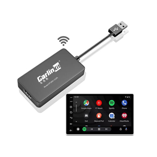 CarlinKit Wireless CarPlay Car Adapter for Android Car Radio,Wireless Android Auto & Apple CarPlay 2 in 1 Dongle-Low Power Consumption,Support Plug