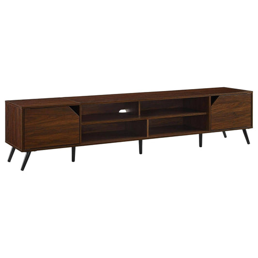 70 Mcm Simple Wood TV Stand - Dark Walnut - Walker Edison NOAM3FDW