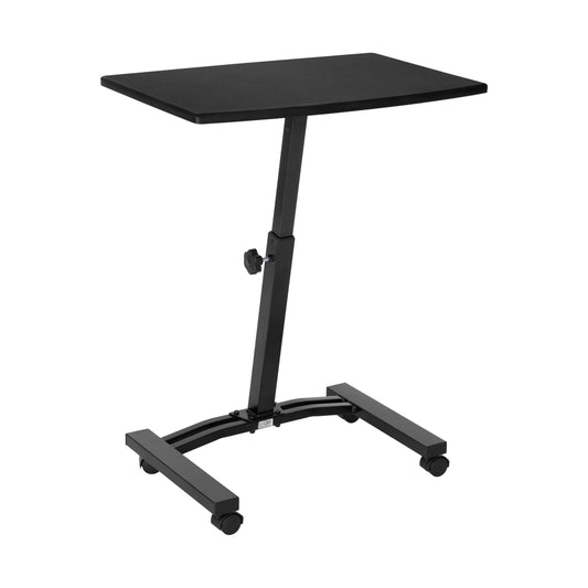 AirLift Mobile Height Adjustable Solid-Top Laptop Desk Cart - Black