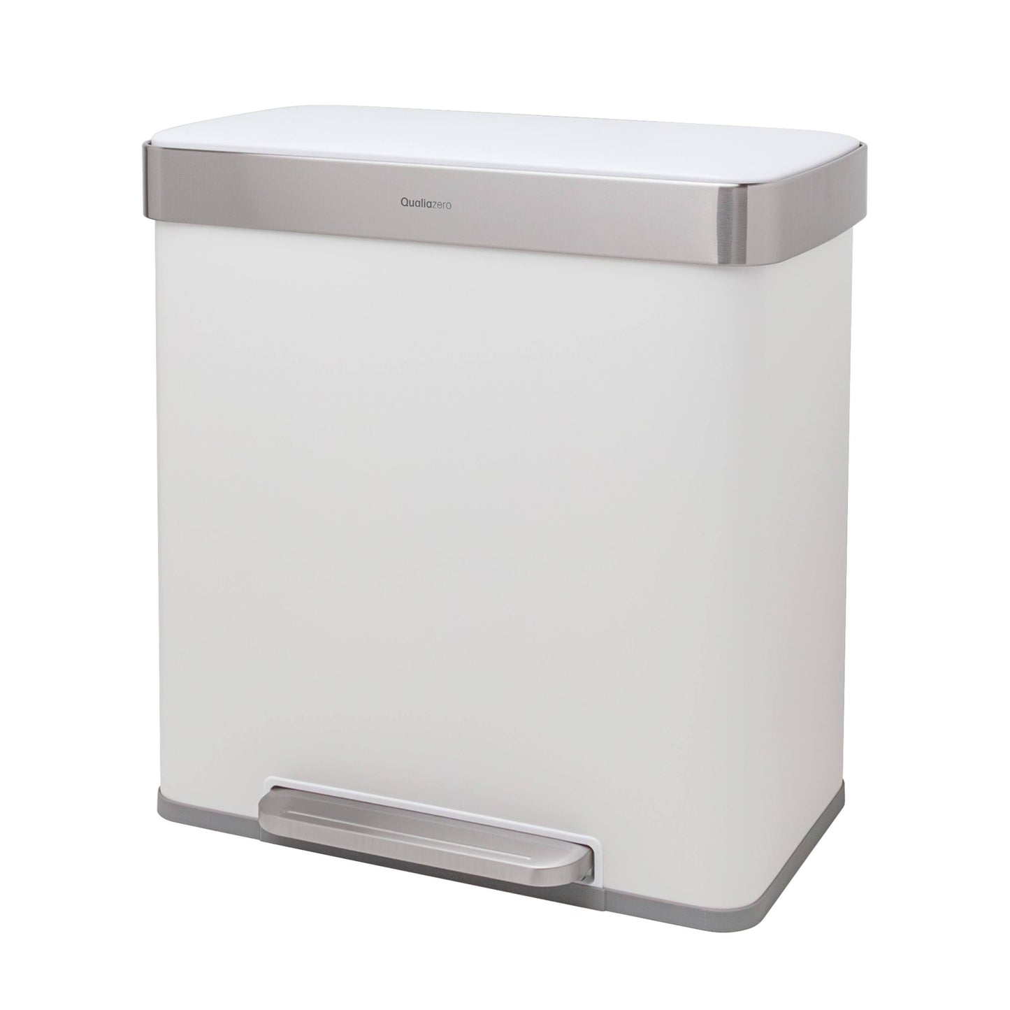 8 Gallons Steel Step On Recycling Bin Qualiazero Color: Matte White