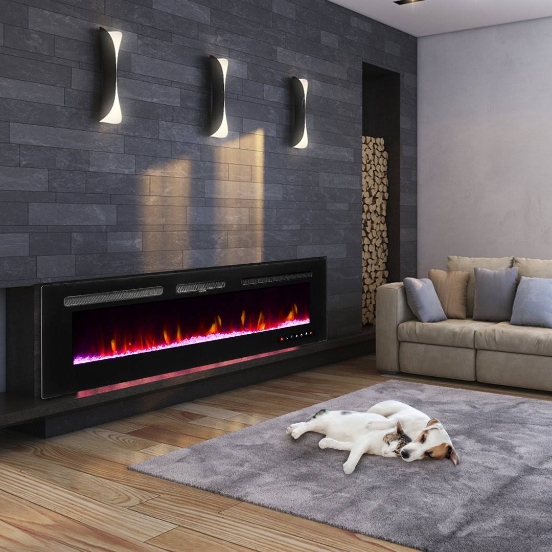 Whitmarsh Recessed Wall Mounted Electric Fireplace Symple Stuff