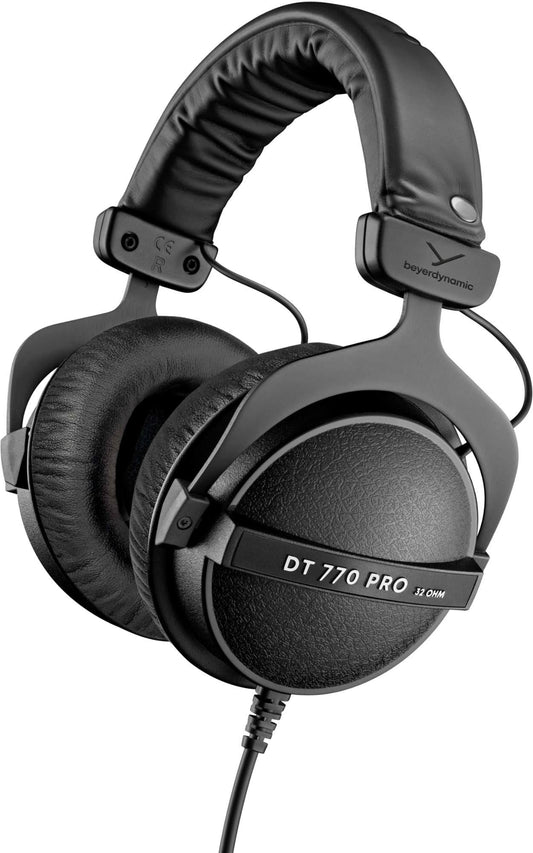 Beyerdynamic DT 770 Pro 80 Ohm Over-Ear Studio Headphones in Gray. Enclosed Design, Wired for Professional Recording and Monitoring