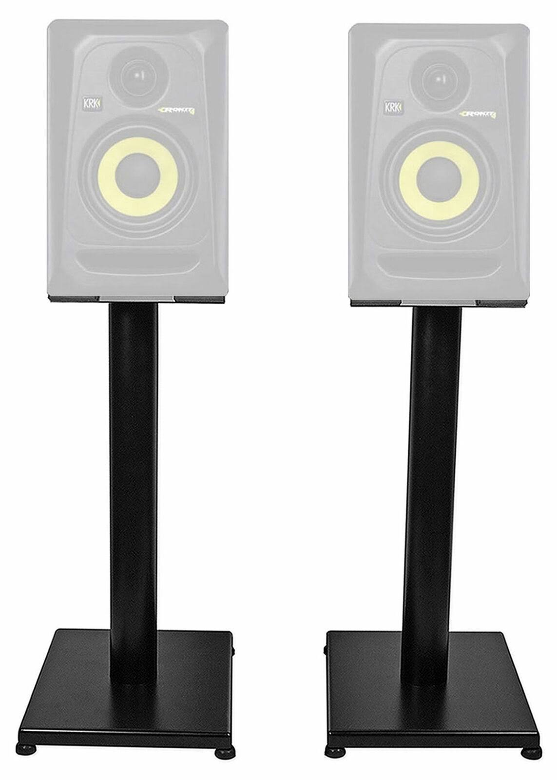 Black 21 Steel Bookshelf Speaker Stands for Klipsch RP-150M Bookshelf Speakers