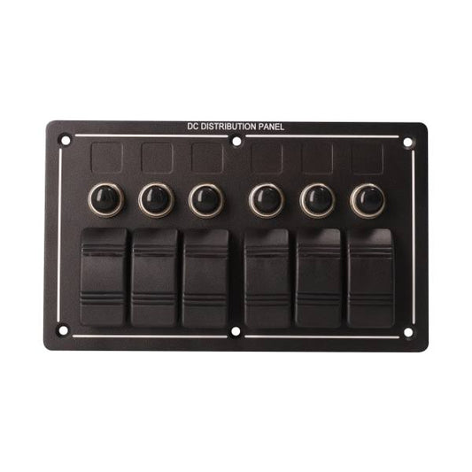 Bass Pro Shops Illuminated Rocker Switch Panel with Breakers