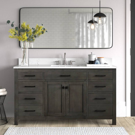 Atencio 60 Double Bathroom Vanity Mercury Row Top Finish