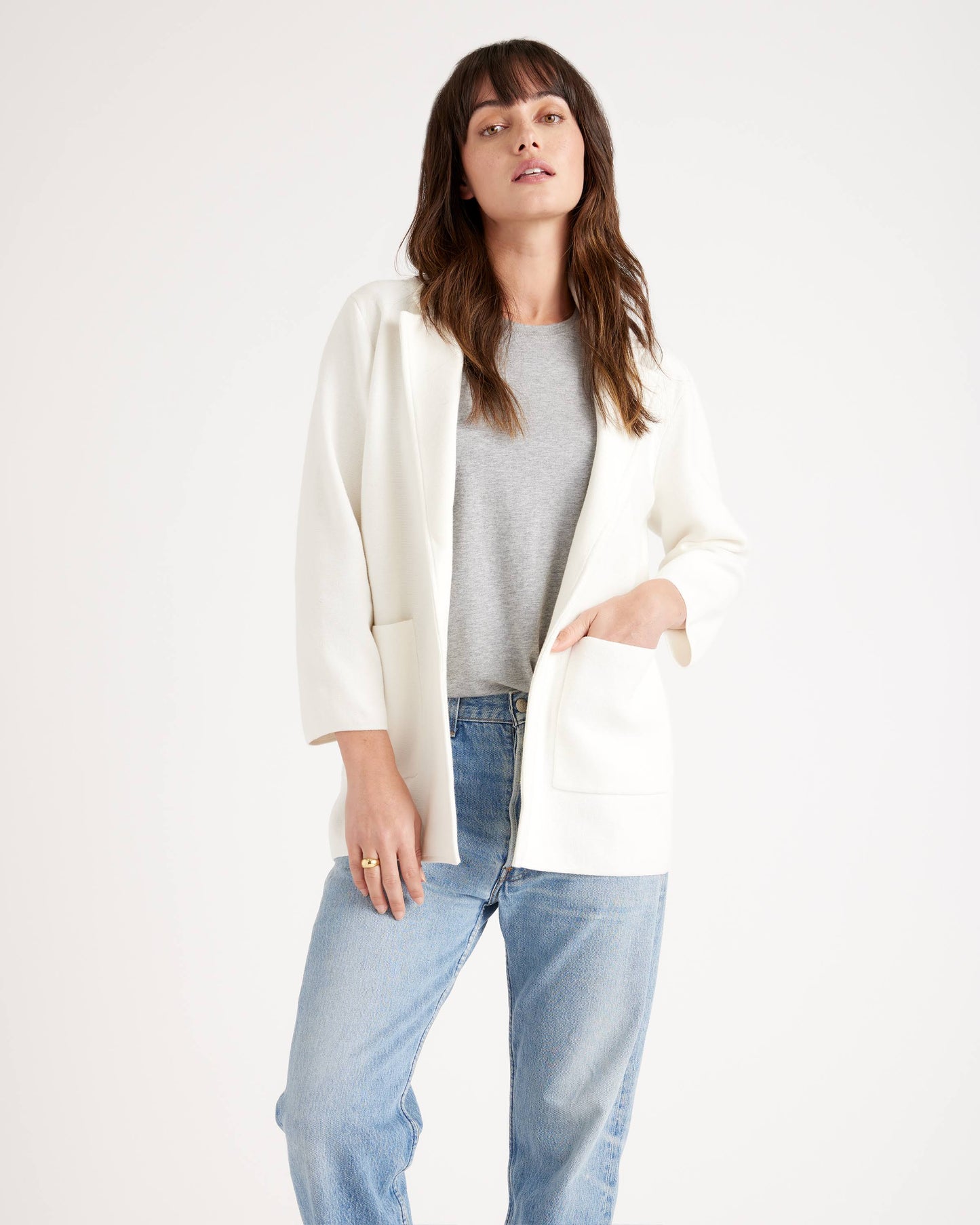 Womens Quince Knit Blazer