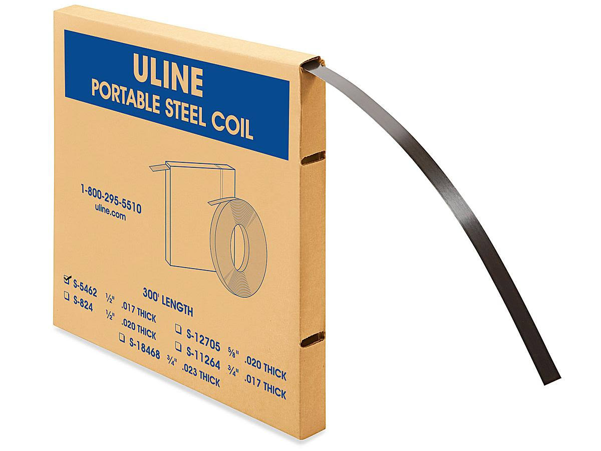 Uline Portable Super Duty Steel Strapping Coil 1/2 x .017 x 300