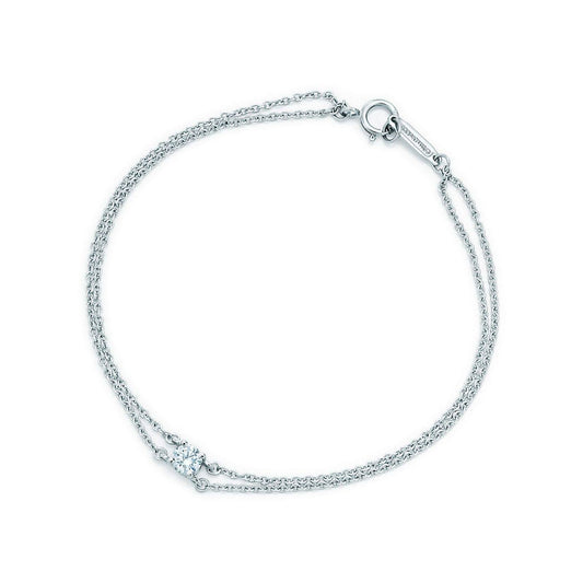 Tiffany Solitaire Diamond Bracelet in Platinum