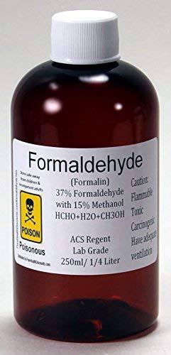 37% Formaldehyde 250ml (approx 8 fl oz) UPC Grade. Shipped Fast Only to Lower USA 48 States