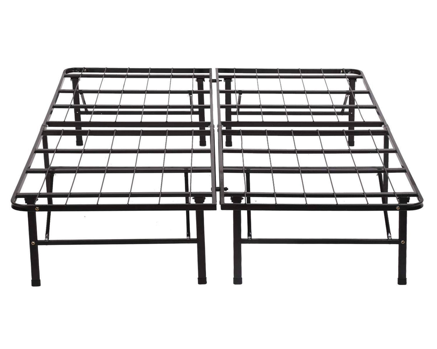 Bed Frame Metal Platform Bed Frame High Mattress Foundation Queen Size Box Spring Replacement Heavy Duty Steel Slat Profile Smart Base Noise-Free