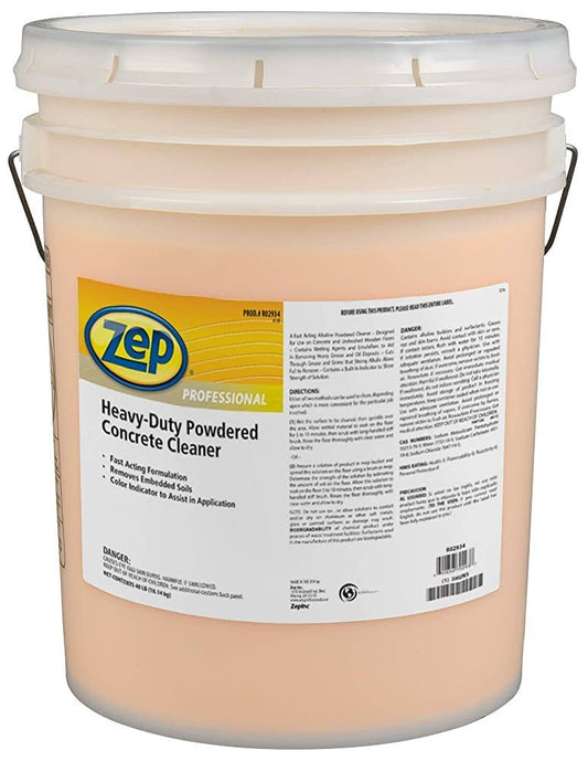 Zep Professional Heavy Duty Powdered Concrete Cleaner, Pine, 640 oz, Size: 40 lb.