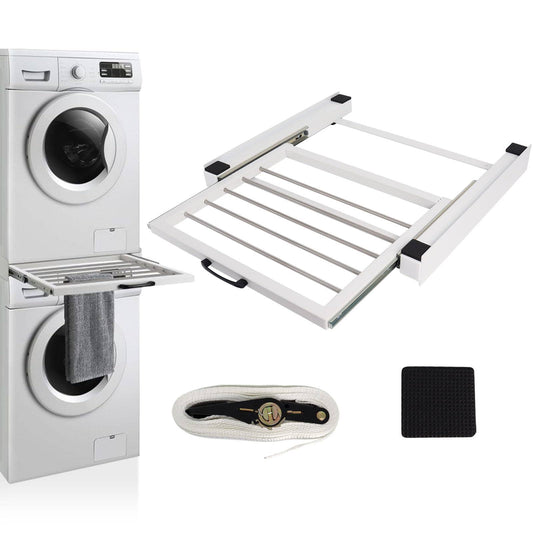 Washer Dryer Stacking Kit, 23.5 inch Stackable Washer and Dryer Combo, Stainless Steel Stacking Fram Kit for Washer & Dryer