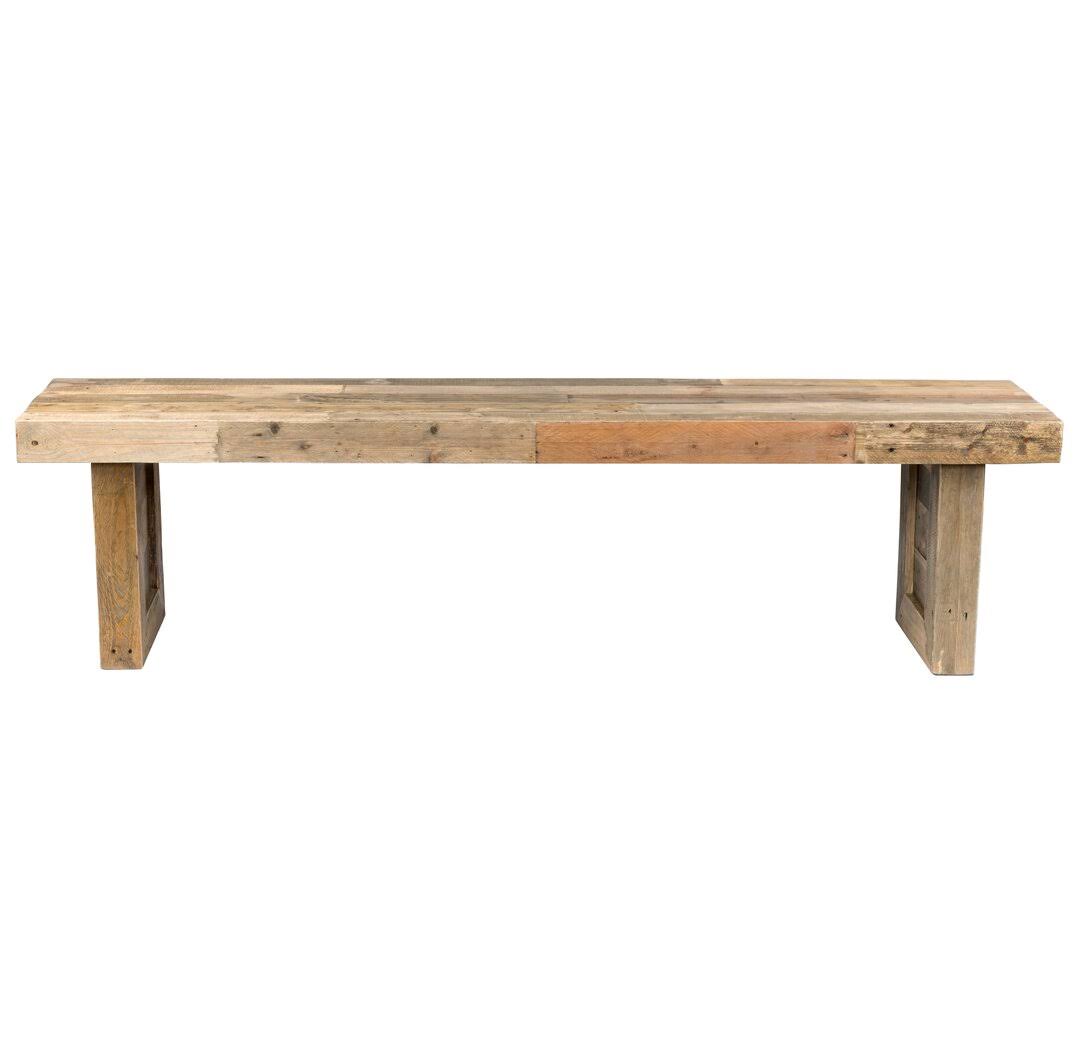 Alfa Wood Bench Birch Lane Color Natural