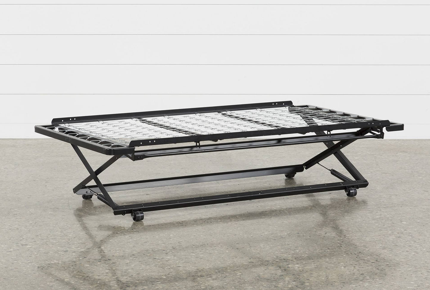 Trundle Bed - Pop-Up Trundle Industrial - Black - Metal - 39W x 70D x 17H at Living Spaces