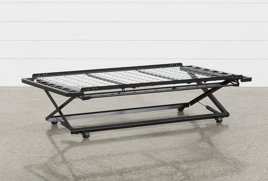 Trundle Bed - Pop-Up Trundle Industrial - Black - Metal - 39W x 70D x 17H at Living Spaces