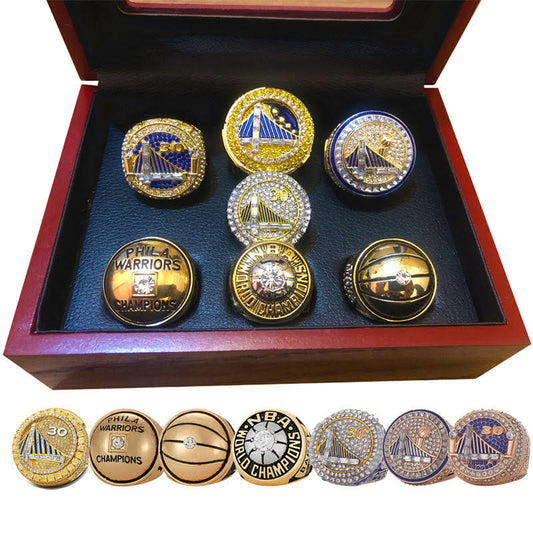 1947/1956/1975/2015/2017/2018/2022 Golden State Warriors Championship Rings Set